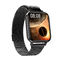 Màu đen trắng silicone và kim loại Nhịp tim Đồng hồ kỹ thuật số thông minh của nam giới Huyết áp Oxy DTX Sport Đồng hồ thông minh mới