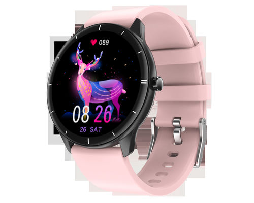 Q21 Nữ sành điệu Đồng hồ thông minh màn hình tròn Đồng hồ thông minh cho bạn gái Màn hình nhịp tim Tương thích cho Android và IOS